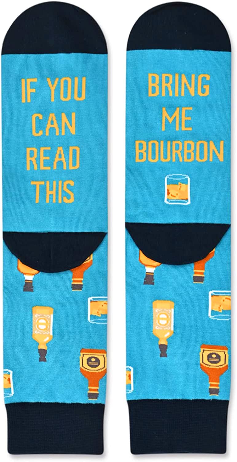 Drink Gifts for Men - Funny Novelty Crazy Socks, Bourbon Gifts Beer Stocking Stuffers for Teens