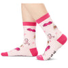 HAPPYPOP Breast Cancer Gifts For Women - Breast Cancer Awareness Socks Inspirational Socks Survivor Socks