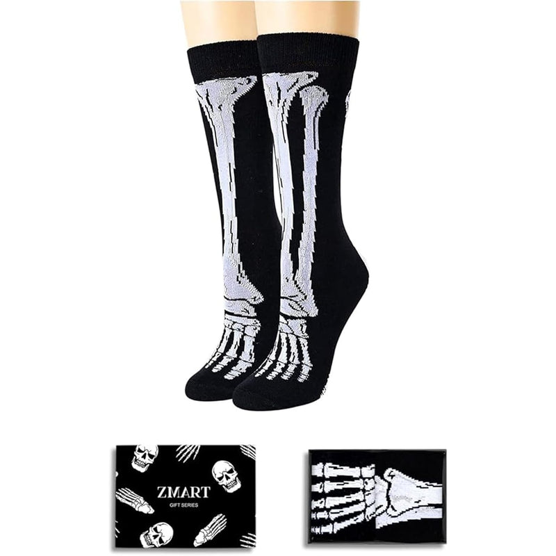 Halloween Gifts Ideas for 2-3 Years Old Kids - Halloween Socks Spooky Gifts for Boys Girls, Knee Skeleton Socks for Kids Horror Socks