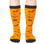 Halloween Socks Spooky Gifts For Men Women - Halloween Gifts for Adults, Halloween Knee Socks, Funny Bat Gifts Bat Themed Gifts