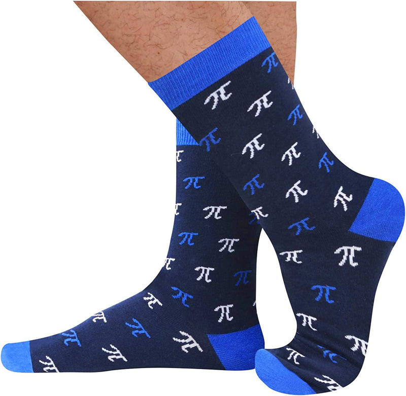 Men funny math socks, ideal for male math teachers, science teachers, math lovers, college and high school students, physicists, mathematicians, accountants, and actuaries.