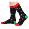 Christmas Gifts Stocking Socks for Women Men - Xmas Stocking Stuffers for Mom, Secret Santa Light Up Socks for Dad 2 Pack