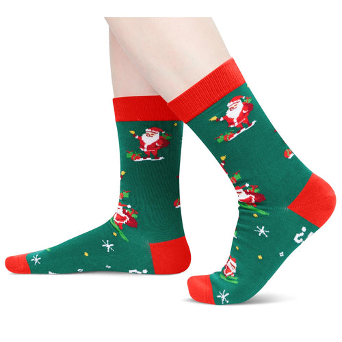 Christmas Gifts Stocking Socks for Women Men - Christmas Socks Green Secret Santa Socks Xmas Stocking Stuffers