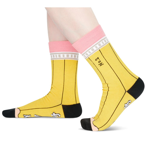 HAPPYPOP Gifts for Writers - Funny Writing Socks Author Gifts for Writes, Stocking Stuffers for Teen Boys Girls, Pencil Socks for Men Women