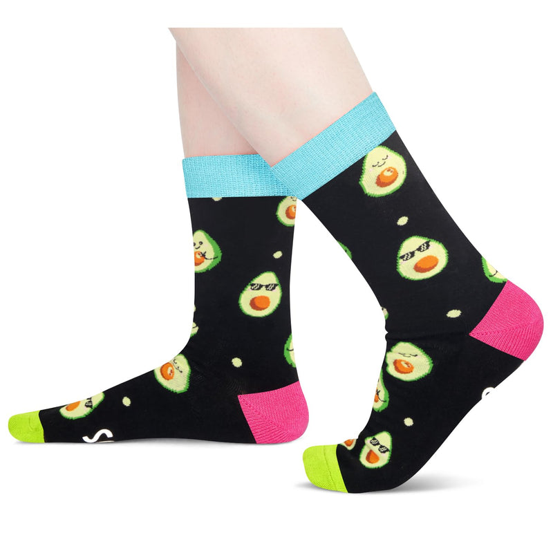 Funny Avocado Gifts for Women Girls - Novelty Socks for Avocado Lovers, Funny Avocado Socks, Fruit Socks for Teen Girls