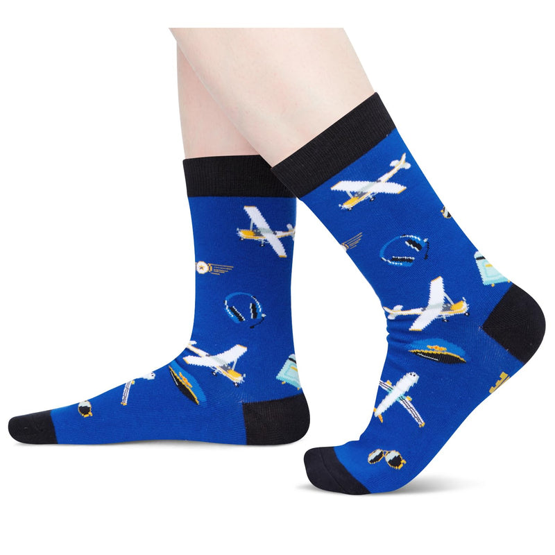 Pilot Gifts for Men - Airplane Gifts Air Traffic Controller Gifts, Pilot Socks For Men Airplane Socks