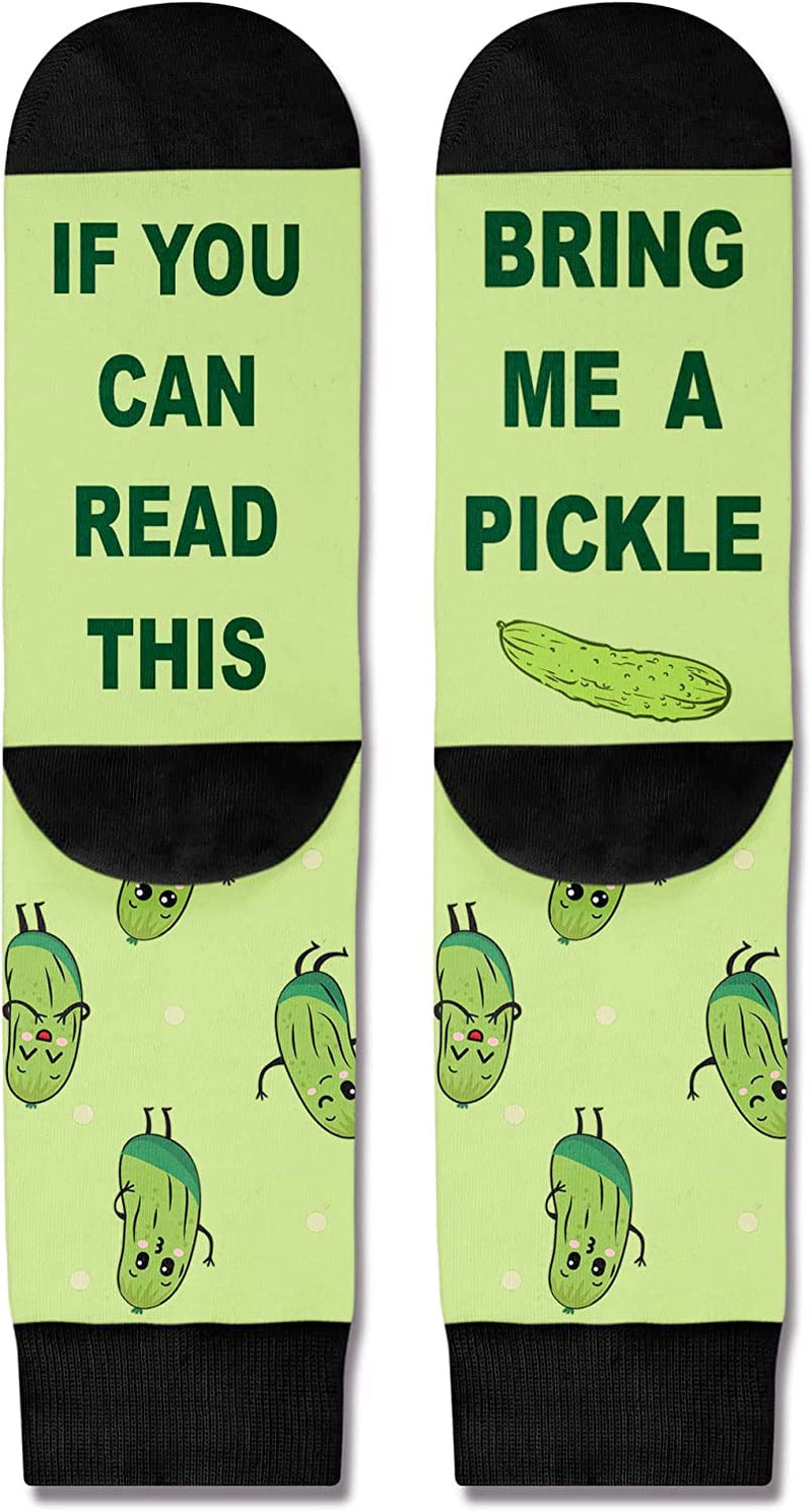 Funny Pickle Gifts Ice Cream Gifts - Pickle Ice Cream Food Socks Men Women