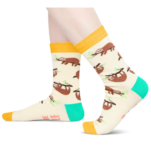 HAPPYPOP Novelty Soth Socks for Teeens - Funny Sloth Socks for Girl Boys, Novelty Sloth Gifts for Men Women