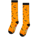 Halloween Socks Spooky Gifts For Men Women - Halloween Gifts for Adults, Halloween Knee Socks, Funny Bat Gifts Bat Themed Gifts