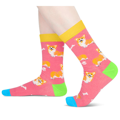 Corgi Gifts for Corgi Lovers - Corgi Socks for Teen Girls, Funny Girl Socks, Crazy Socks for Teen Girls Adults