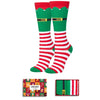 Christmas Gifts Stocking Socks For Boys Girls - Kids Knee High Christmas Socks Elf Socks