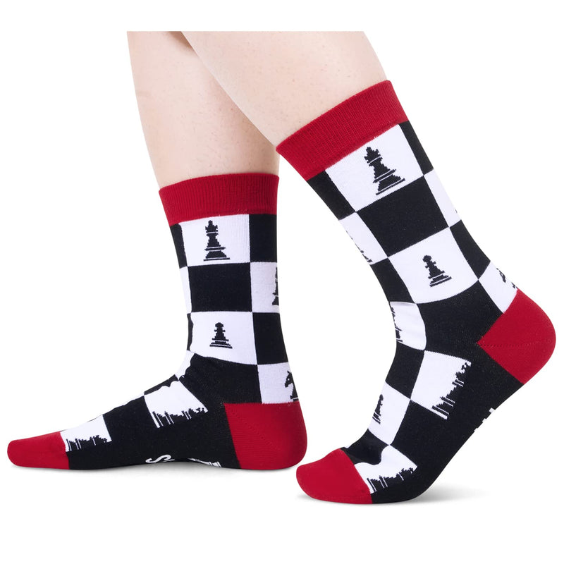 Best Gifts For Chess Lovers; Chess Gifts, Gifts For Chess Players, Novelty Chess Socks Men Funny Socks For Men Women