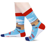 Funny London Gifts Britisher Gifts; Travel Traveler Gifts for Men Women, Travel Britisher London Socks