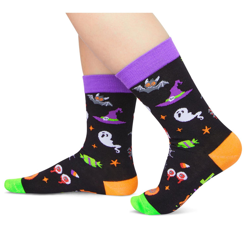 Pumpkin Socks Trick Or Treat Gifts - Halloween Socks Kids 10-12 Years Old, Crazy Fun Pumpkin Gifts