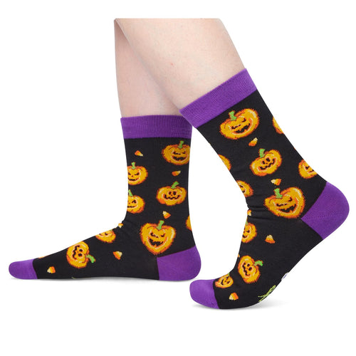 Halloween Gifts Spooky Gifts Boys Girls - Halloween Gifts Kids 2-3 Years Old, Crazy Fun Pumpkin Socks