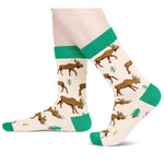 Funny Moose Gifts for Women - Moose Socks for Moose Lovers, Novelty Moose Socks Crazy Silly Fun Socks for Teens