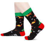 Christmas Gifts Stocking Socks for Male Female - Christmas Socks Dinosaur Socks for Teens