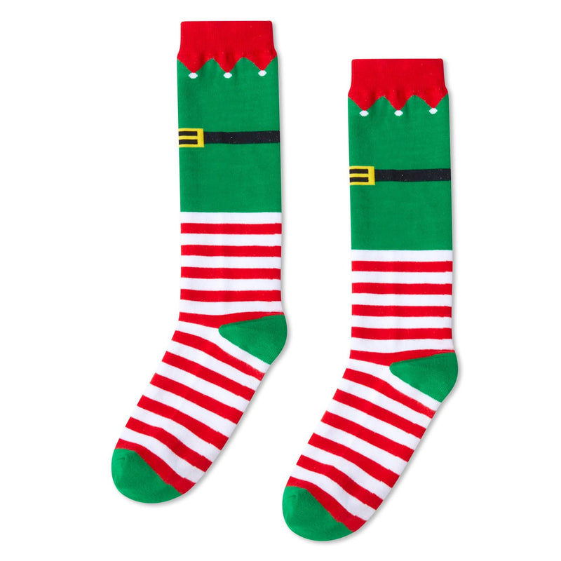 Christmas Gifts Stocking Socks For Boys Girls - Kids Knee High Christmas Socks Elf Socks