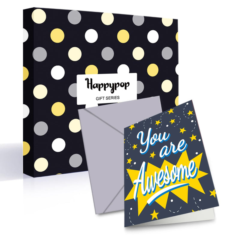 HAPPYPOP Employee Gifts Idea Socks For Men - Employee Appreciation Gifts for Men Women, Office Socks With Greeting Card