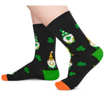 HAPPYPOP St. Patrick's Day Socks for Boy Girls - Shamrock Socks, Lucky Squad Green Socks, St Patricks Day Gifts 7-9 Year Old With Greeting Card