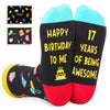 17th Birthday Gift Ideas Socks - 17th Birthday Gifts Socks for 17 Year Old Boys Girls, Gift Ideas for 17 Year Old Teens