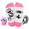 HAPPYPOP 4 Year Old Birthday Gifts for Girls - Socks for Kids Age 4, Presents for 4 Year Old Child Girls with Greeting Card