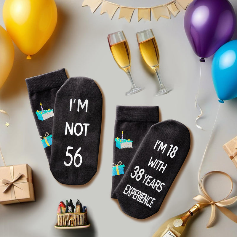 56th Years Old Birthday Gifts for Men - Socks for 56 Year Olds, Gift Ideas for 56 Year Old Man Woman, 56th Birthday Gifts