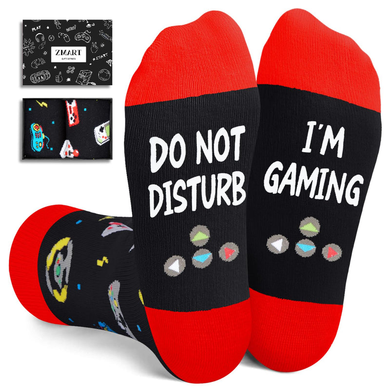 Gamer Gifts Teen Boys Men - Video Game Gifts, Gaming Socks Ideas, Gaming Socks for Adult, Kids 7-9 Years