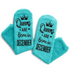 December Birthday Gifts for Women - Birthday Socks Birthday Queen Socks, Socks for Her Female In Green