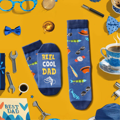 Cool Gifts For Dad From Daughter Son Fathers Day, Dad Birthday Gifts, Father Gifts, Fathers Day Socks Funny Dad Socks, Dark Blue