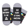 48th Birthday Gift Ideas for Men Women - Socks for 48 Year Old Middle Aged Man Woman, Best Gifts for 48 Year Old Him Her Male Female