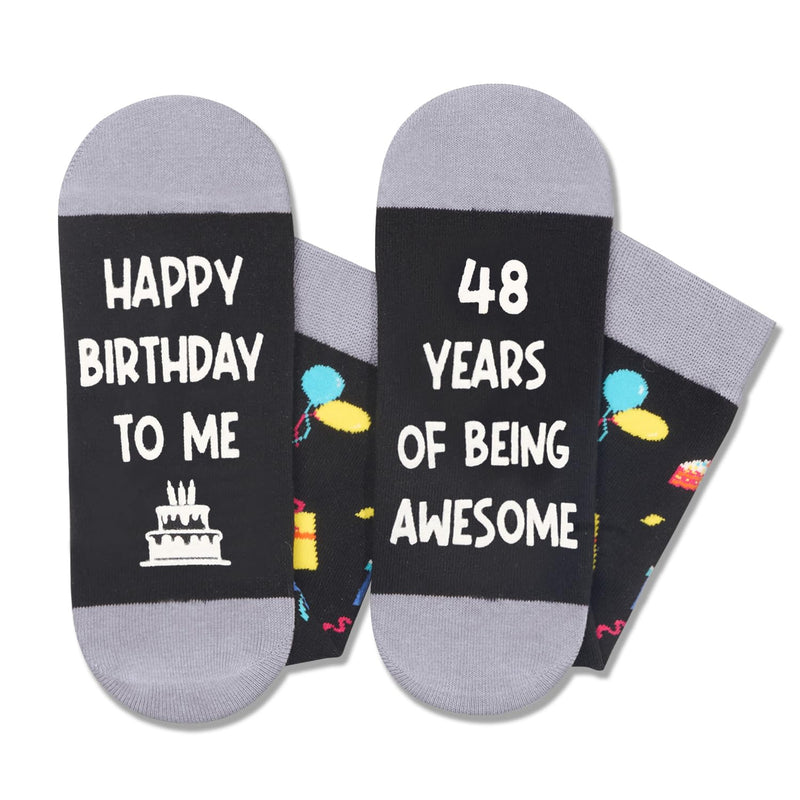 48th Birthday Gift Ideas for Men Women - Socks for 48 Year Old Middle Aged Man Woman, Best Gifts for 48 Year Old Him Her Male Female