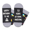 72nd Birthday Gift Ideas for Men - Socks for 72nd Birthday, Best Gifts for 72 Elderly Dad, 72 Year Old Gifts