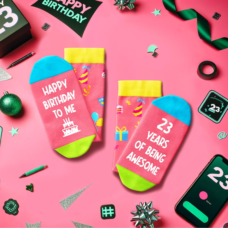 23rd Birthday Gifts Socks for 23 Year Old Female Male, 23 Year Old Girl Boy Gifts Ideas, Gifts for 23 Year Old Women Men