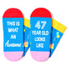 47th Birthday Gift Ideas Socks - 47 Year Old Birthday Gifts for Old Aged Men Women, 47th Birthday Gifts for Him Her