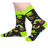 HAPPYPOP St. Patrick's Day Socks for Boy Girls - Shamrock Socks, Lucked Up Green Socks, St Patricks Day Gifts 7-9 Year Old Kid With Greeting Card