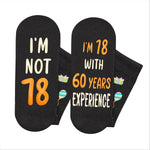 78th Years Old Birthday Gifts for Men - Socks for 78 Year Olds, Gift Ideas for 78 Year Old Man Woman, 78th Birthday Socks With Greeting Card