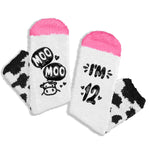 HAPPYPOP 4-12 Years Old Birthday Gifts for Girls - Cow Socks for Kids, Presents for Child Age 4-12