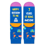 7th Birthday Gift Ideas Socks - Presents for 7 Year Olds, Gifts for Boys Girls Age 7, Socks for 7 Year Old Kids