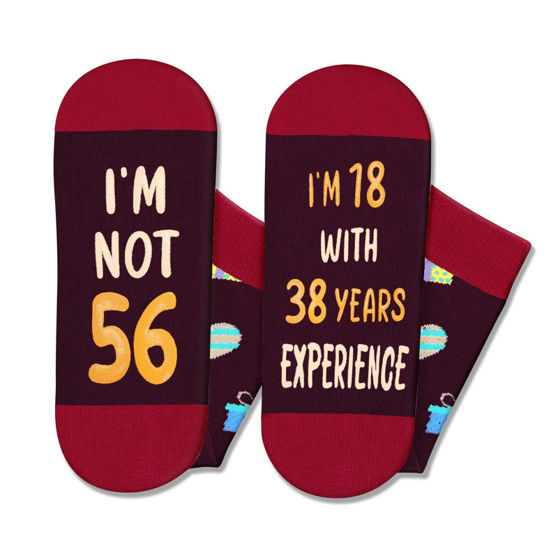 56th Years Old Birthday Gifts for Men - Socks for 56 Year Olds, Gift Ideas for 56 Year Old Man Woman, 56th Birthday Socks