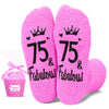 75th Years Old Birthday Gifts for Women - Socks for 75 Year Olds, Best Gifts for 75 Year Old Middle Aged Woman, Gift Ideas for 75 Year Olds