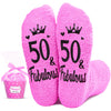 50th Birthday Gift Ideas for Women - Socks for 50th Birthday Women, Gift Ideas for Women in Their 50s, Best Gifts for 50 Year Old Middle Aged Woman