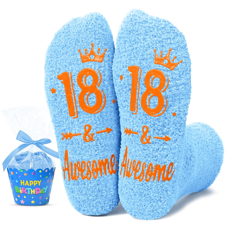 HAPPYPOP Young Adult Gifts for 18 Year Old - Birthday Socks for 18 Year Old, 18th Birthday Gift Ideas, Happy Birthday Socks