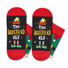 Christmas Gifts Stocking Socks for Men - Secret Santa Socks Xmas Stocking Stuffers for Him Husband - In Red