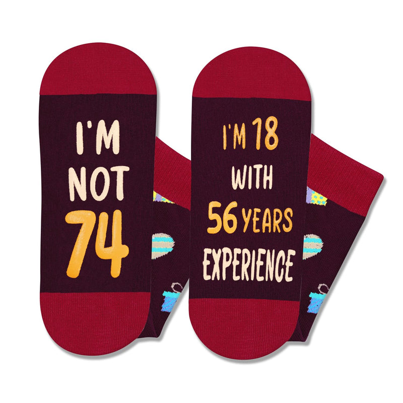 74th Years Old Birthday Gifts for Men - Socks for 74 Year Olds, Gift Ideas for 74 Year Old Man Woman, 74th Birthday Socks