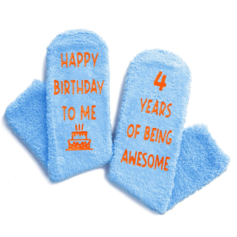 4th Birthday Gift Ideas Socks - Presents for 4 Year Old Girls Boys, Toddler Socks 4t