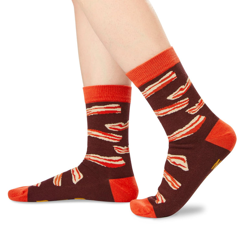 Zmart Bacon Gifts Bacon Socks Men Women - Silly Socks Silly Gifts, If You Can Read This