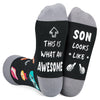 Funny Gifts For Adult Son - Mother Son Gifts Father Son Gifts, Dad Son Gifts Mom Son Gifts, Bonus Son Gifts Birthday Gifts For Son, Funny Men Socks