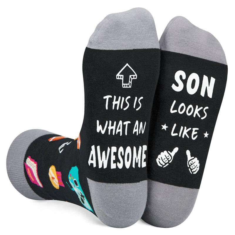 Funny Gifts For Adult Son - Mother Son Gifts Father Son Gifts, Dad Son Gifts Mom Son Gifts, Bonus Son Gifts Birthday Gifts For Son, Funny Men Socks