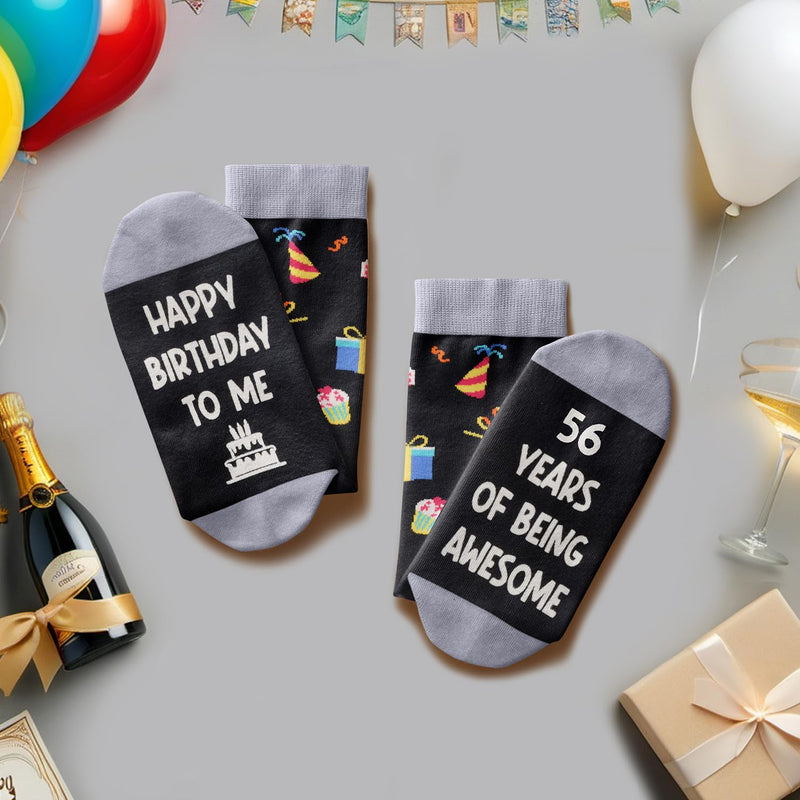 56th Birthday Gift Ideas for Men Women - Socks for 56 Year Old Middle Aged Man Woman, Best Gifts for 56 Year Old Him Her Male Female